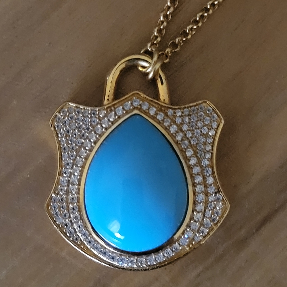 Hespera Cabochon Lock Necklace